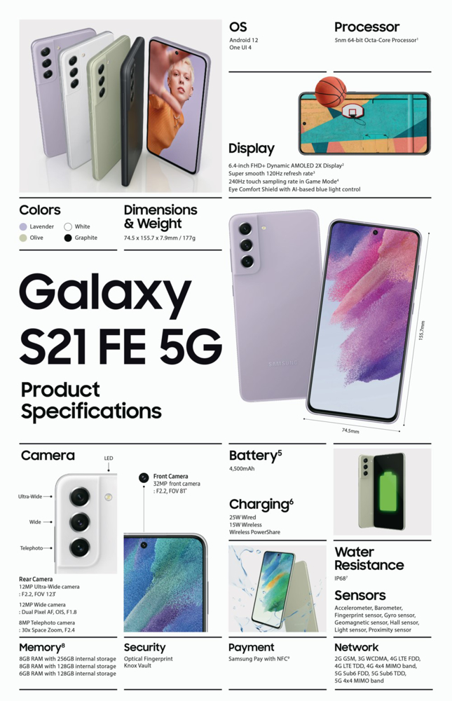 قیمت گوشی موبایل سامسونگ مدل Galaxy S21 FE 5G